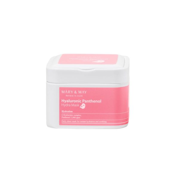 Design-sans-titre-9-600x600 MARY & MAY Hyaluronic Panthenol Hydra Mask (30ea) - Image 1