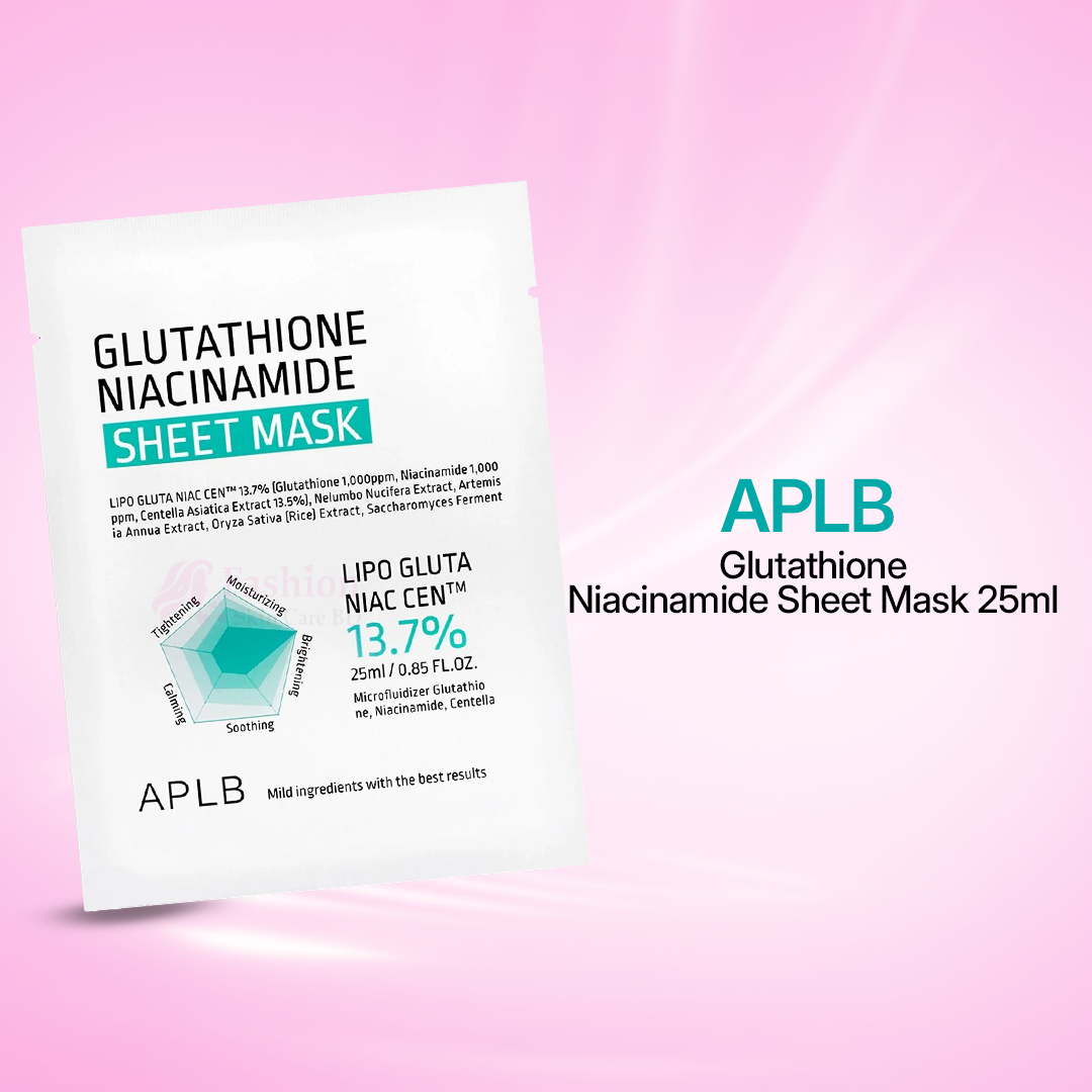 APLB-Glutathione-Niacinamide-Sheet-Mask-25ml APLB Glutathione Niacinamide Sheet Mask 25ml - Image 1