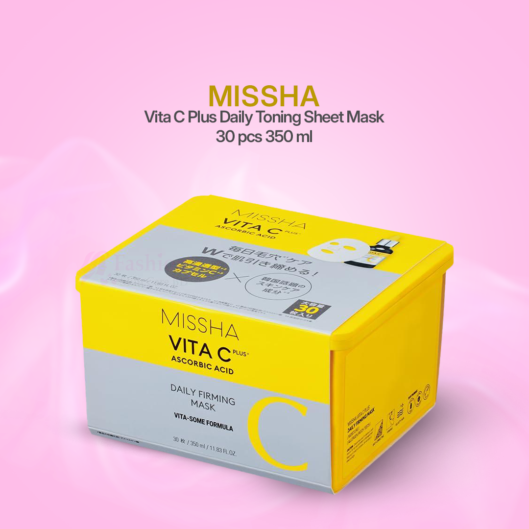 Missha-Vita-C-Plus-Daily-Toning-Sheet-Mask-30-pcs-350-ml Missha Vita C Plus Daily Toning Sheet Mask 30 pcs 350 ml - Image 1